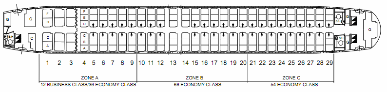 Boeing 737-800 Sitzplan