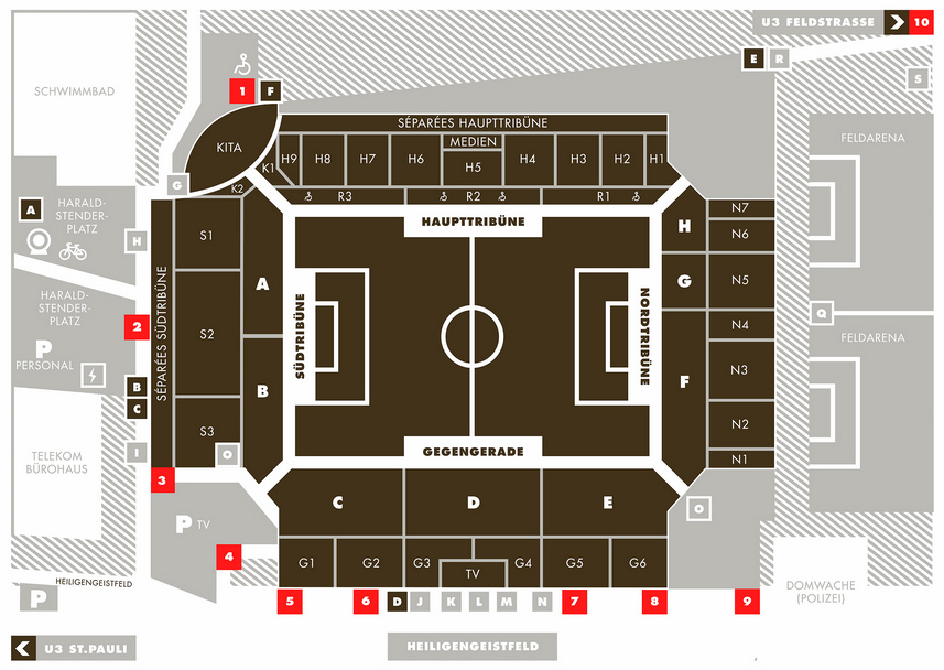Millerntor-Stadion Sitzplan