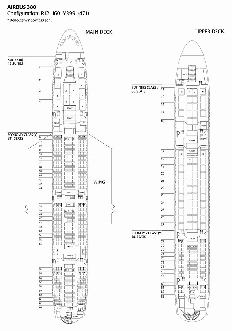 Sitzplan Sitzplatze Des Airbus A380 800 Sitzplan